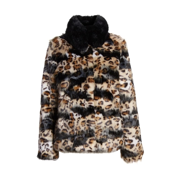 Designer sale! Sam Edelman Mixed Faux Fur Coat - Picture 1 of 3